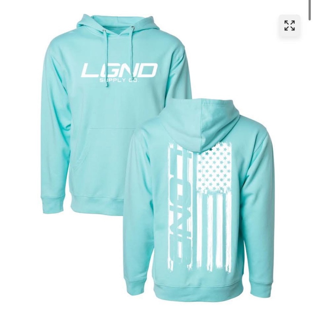 LGND Supply Co. Aqua Hoodie NWOT